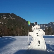 Ein Schneemann im winterlichen Lammertal (c)Martina Gappmaier
