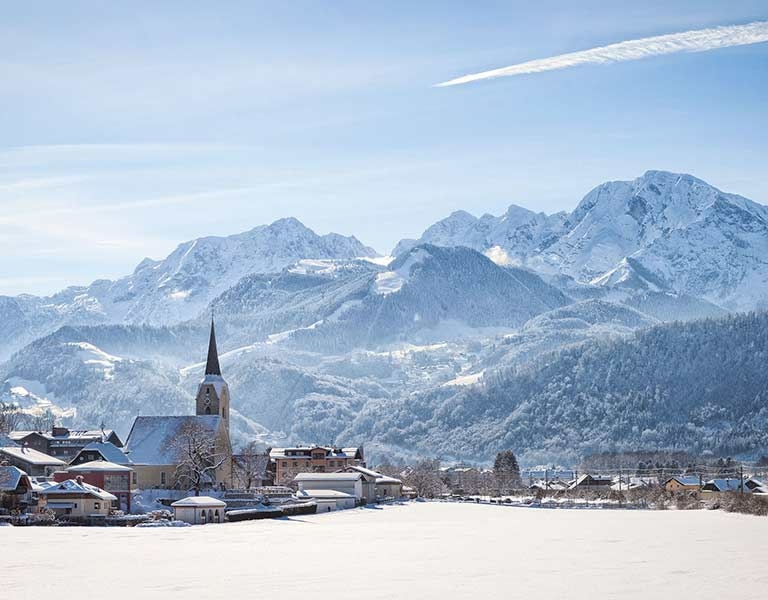 Panoramablick Puch bei Salzburg im Winter, ©TVB Puch