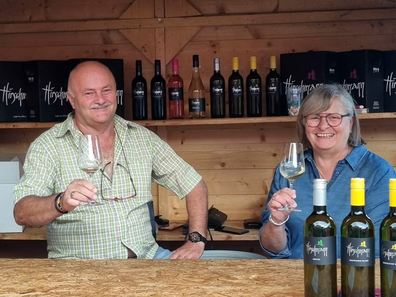 die Winzer vom Weingut Hirschmann